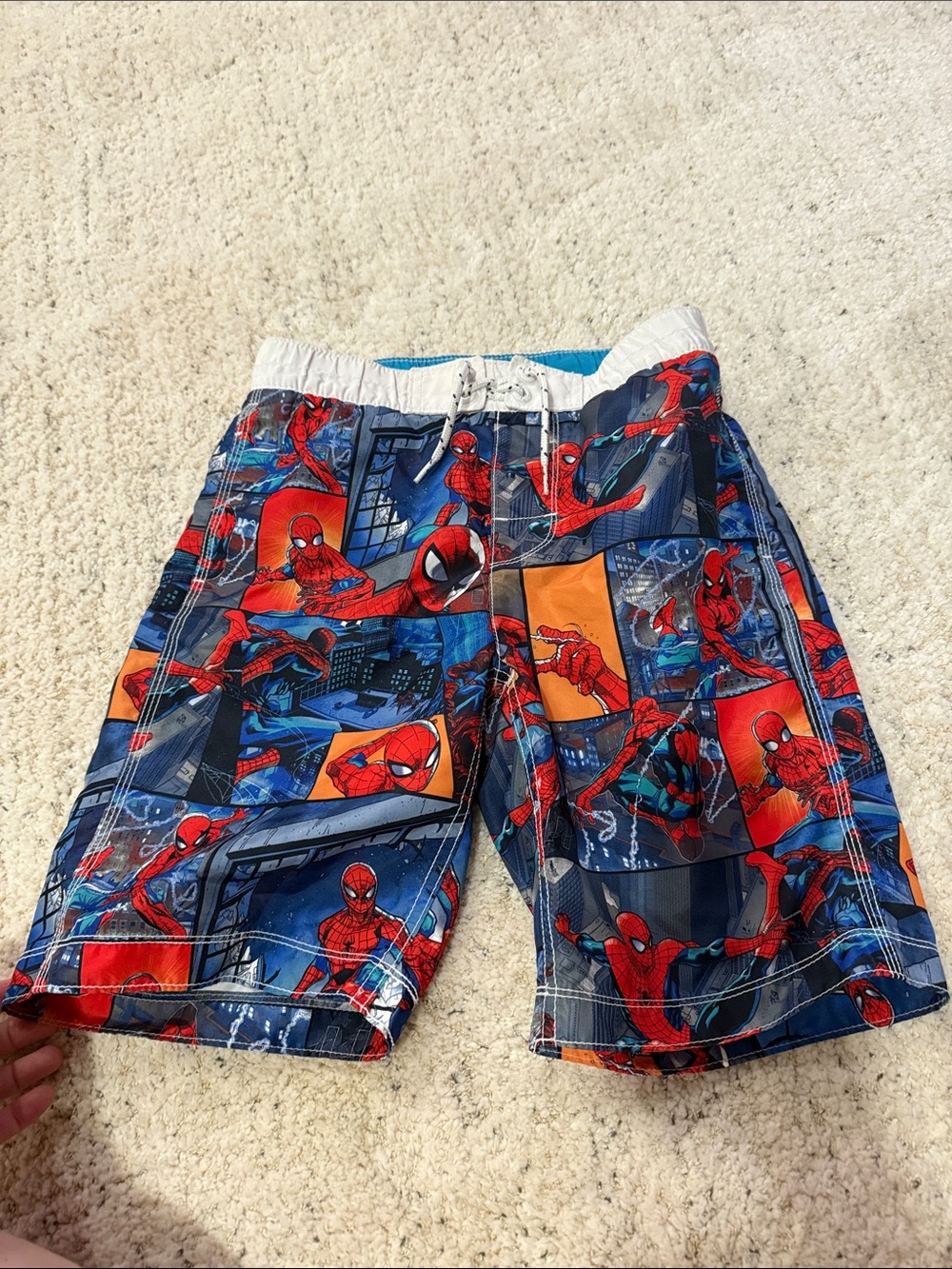 GAP Boys Swim Shorts - Navy, White & Teal Trim